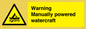 WL7489: Warning Manually powered watercraft