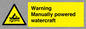 WL7489: Warning Manually powered watercraft