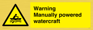 WL7489: Warning Manually powered watercraft