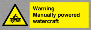 WL7489: Warning Manually powered watercraft