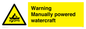 WL7489: Warning Manually powered watercraft