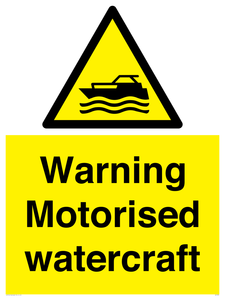 WL7490: Warning Motorised watercraft