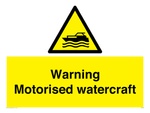 WL7490: Warning Motorised watercraft
