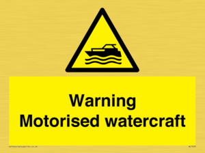 WL7490: Warning Motorised watercraft
