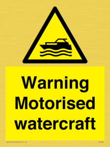 WL7490: Warning Motorised watercraft
