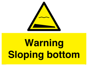 WL7491: Warning Sloping bottom