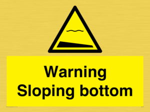 WL7491: Warning Sloping bottom