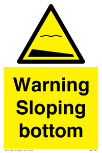 WL7491: Warning Sloping bottom