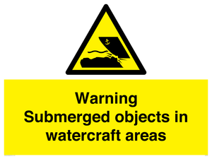 WL7496: Warning Submerged objects in watercraft areas