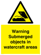 WL7496: Warning Submerged objects in watercraft areas