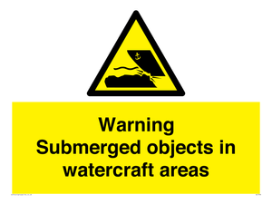 WL7496: Warning Submerged objects in watercraft areas