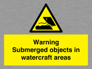 WL7496: Warning Submerged objects in watercraft areas