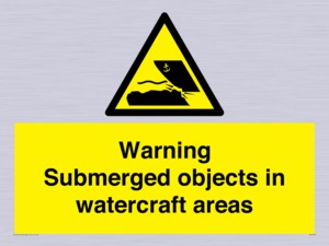 WL7496: Warning Submerged objects in watercraft areas