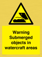 WL7496: Warning Submerged objects in watercraft areas