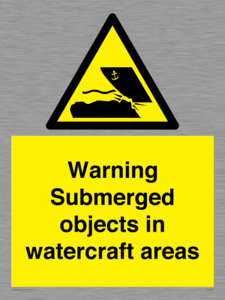 WL7496: Warning Submerged objects in watercraft areas