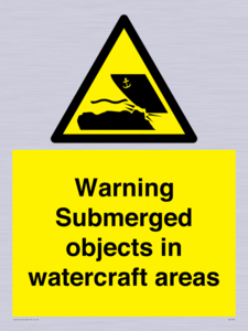 WL7496: Warning Submerged objects in watercraft areas