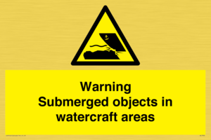 WL7496: Warning Submerged objects in watercraft areas