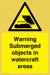 WL7496: Warning Submerged objects in watercraft areas