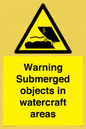 WL7496: Warning Submerged objects in watercraft areas