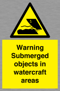 WL7496: Warning Submerged objects in watercraft areas