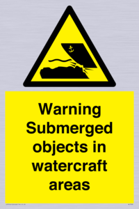 WL7496: Warning Submerged objects in watercraft areas