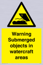 WL7496: Warning Submerged objects in watercraft areas