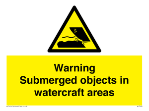 WL7496: Warning Submerged objects in watercraft areas
