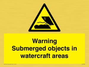 WL7496: Warning Submerged objects in watercraft areas