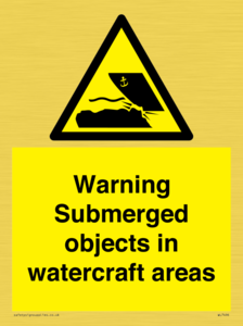 WL7496: Warning Submerged objects in watercraft areas