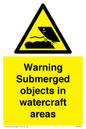 WL7496: Warning Submerged objects in watercraft areas