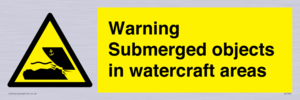 WL7496: Warning Submerged objects in watercraft areas