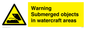 WL7496: Warning Submerged objects in watercraft areas