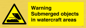 WL7496: Warning Submerged objects in watercraft areas