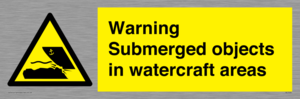 WL7496: Warning Submerged objects in watercraft areas