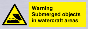 WL7496: Warning Submerged objects in watercraft areas