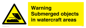WL7496: Warning Submerged objects in watercraft areas