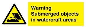 WL7496: Warning Submerged objects in watercraft areas