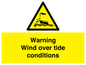 WL7497: Warning Wind over tide conditions