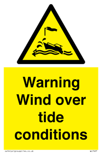 WL7497: Warning Wind over tide conditions