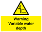 WL7498: Warning Variable water depth