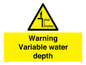 WL7498: Warning Variable water depth