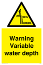 WL7498: Warning Variable water depth