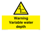 WL7498: Warning Variable water depth