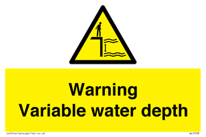 WL7498: Warning Variable water depth