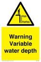 WL7498: Warning Variable water depth