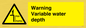 WL7498: Warning Variable water depth