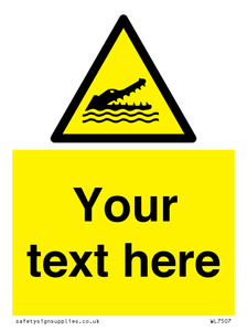 WL7507: Custom Warning crocodiles, alligators or cayman
