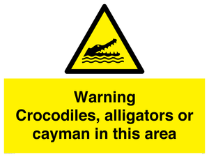WL7511: Warning crocodiles, alligators or cayman in this area
