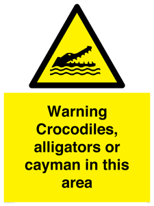 WL7511: Warning crocodiles, alligators or cayman in this area