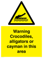 WL7511: Warning crocodiles, alligators or cayman in this area